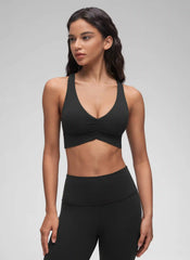 Butterluxe V Neck Ruched Longline Bras