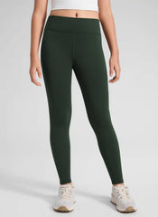 Girls Matte Thermal Fleece Lined Legging
