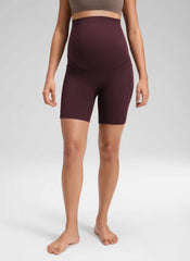 Softretch Maternity No Front Seam Shorts 6" 