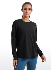 Workout Hip Length Crewneck Long Sleeve
