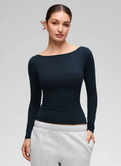 Softembrace Boat Neck Long Sleeve