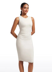 Butterluxe Sleeveless Ruched Midi Bodycon