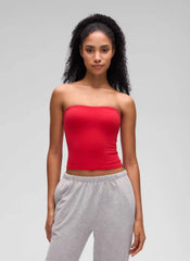 Softembrace Casual Crop Tube Strapless Top