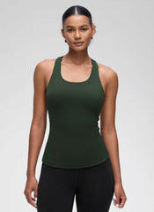 Butterluxe Waist Length Built in Bra Tank