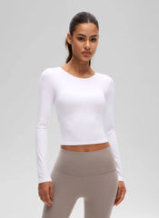 Butterluxe Front Seam Cropped Long Sleeve