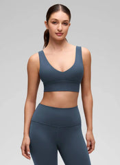 Butterluxe Deep V Neck Longline Sports Bra