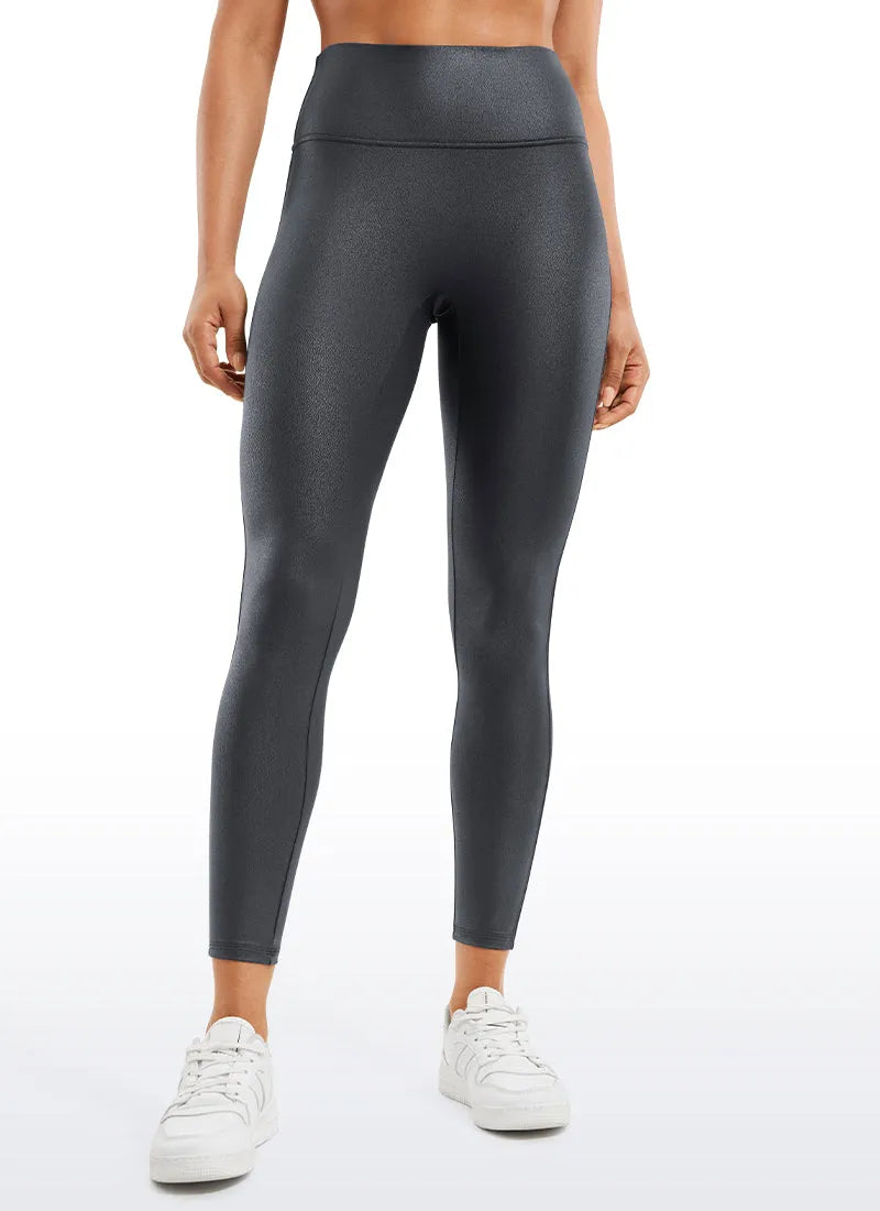 Faux Leather No Front Seam Legging 25''