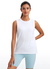 Pima Cotton Hip Length High Neck Tank