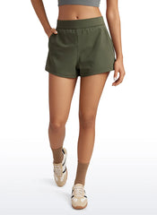Stretch High-Rise Shorts with Pockets 2.5"