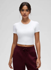 Softembrace Crewneck Cropped Short Sleeve