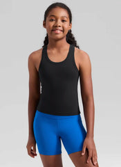 Butterluxe Girls Waist-Length Crewneck Tank Racerback