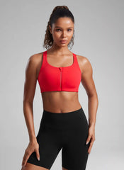 Zip Front High Impact Sports Bra