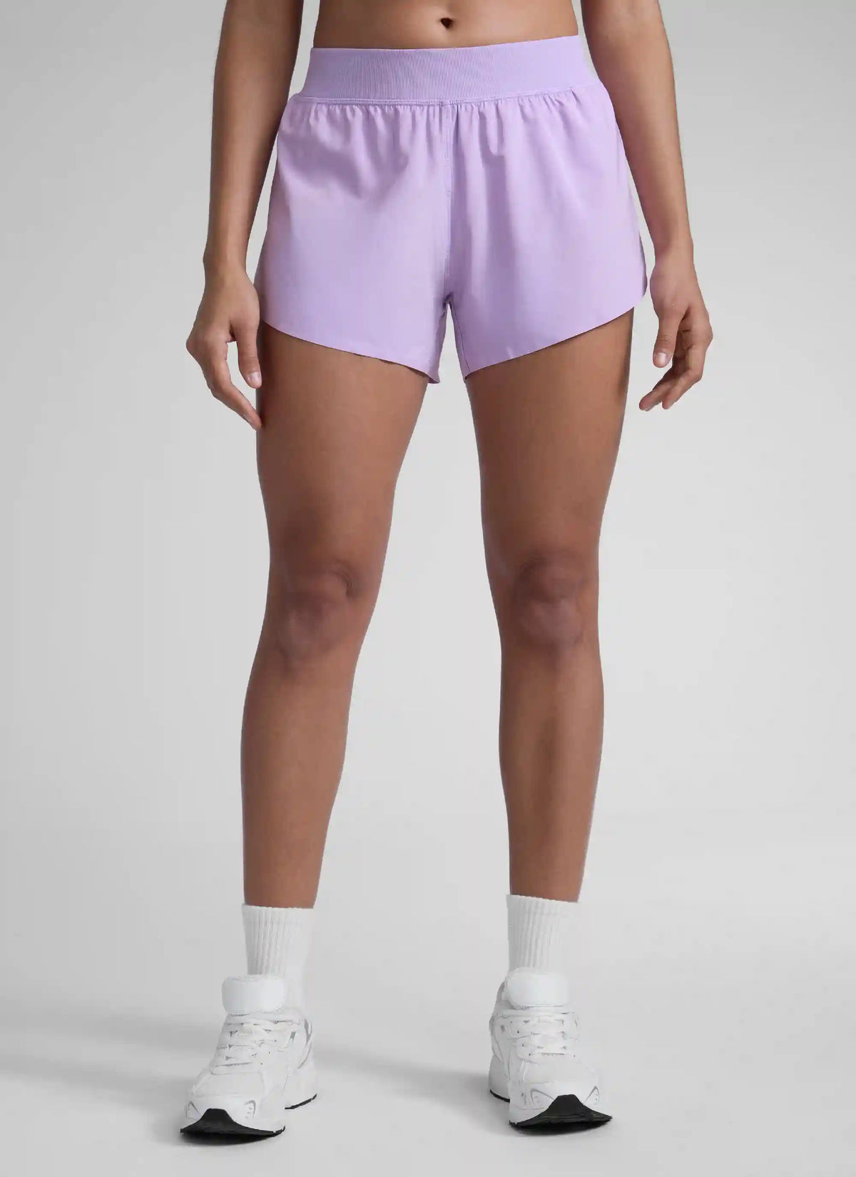 Feathery-Fit Soft Mid Rise Split Lined Shorts 4''