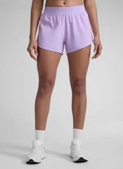 Feathery-Fit Soft Mid Rise Split Lined Shorts 4''