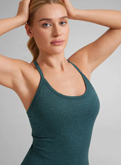 Speedy Seamless Built in Bra  Y back Tank