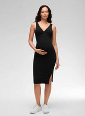 Butterluxe Maternity V Neck Nursing Dress