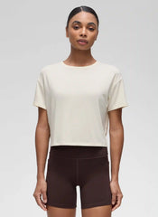Open Back Cropped Short Sleeve