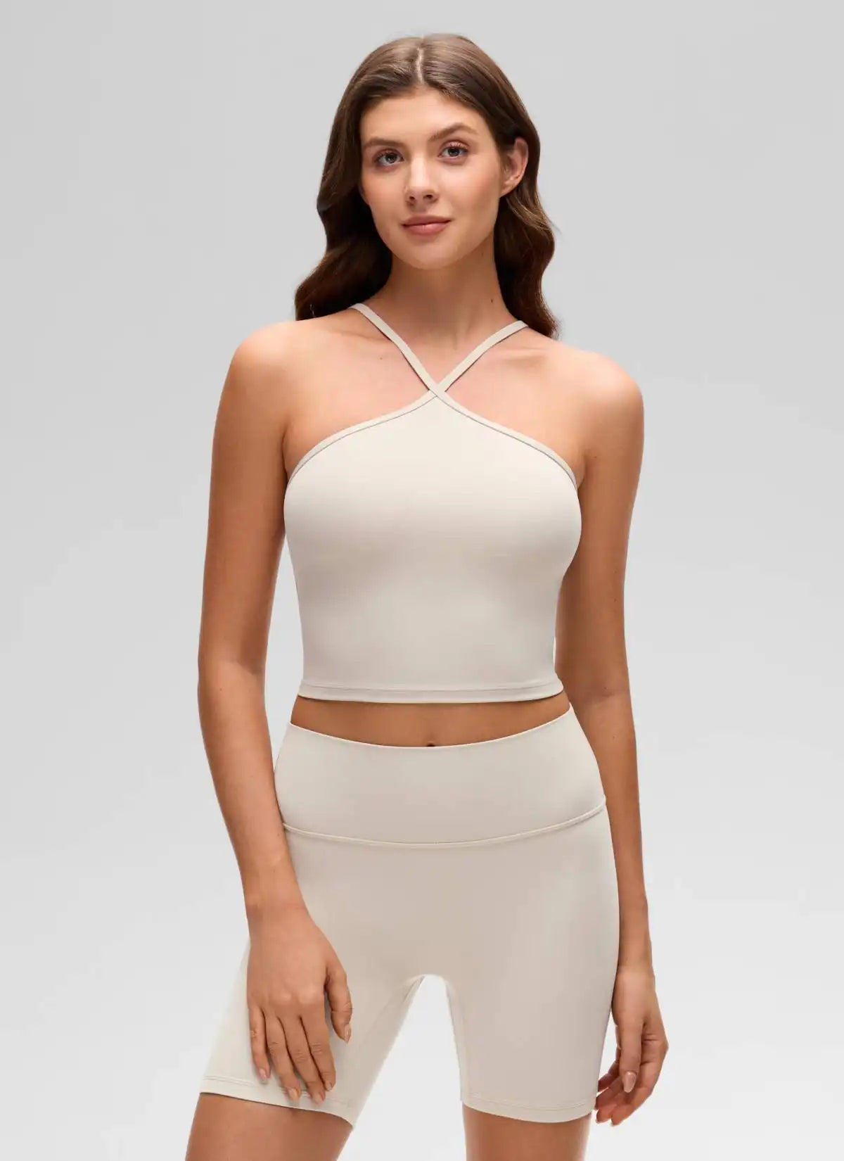 Butterluxe Cross Halter Built in Bra Tank