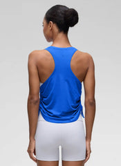 Pima Cotton Racerback Ruched Side Tank