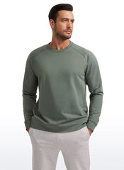 French Terry Pullover Sweatshirts with Zip Pockets