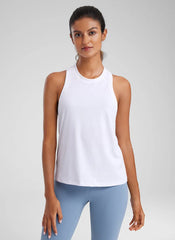 Pima Cotton Racerback High Neck Tank