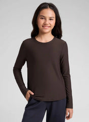 Girls Cloudweight Side Slit Long Sleeve