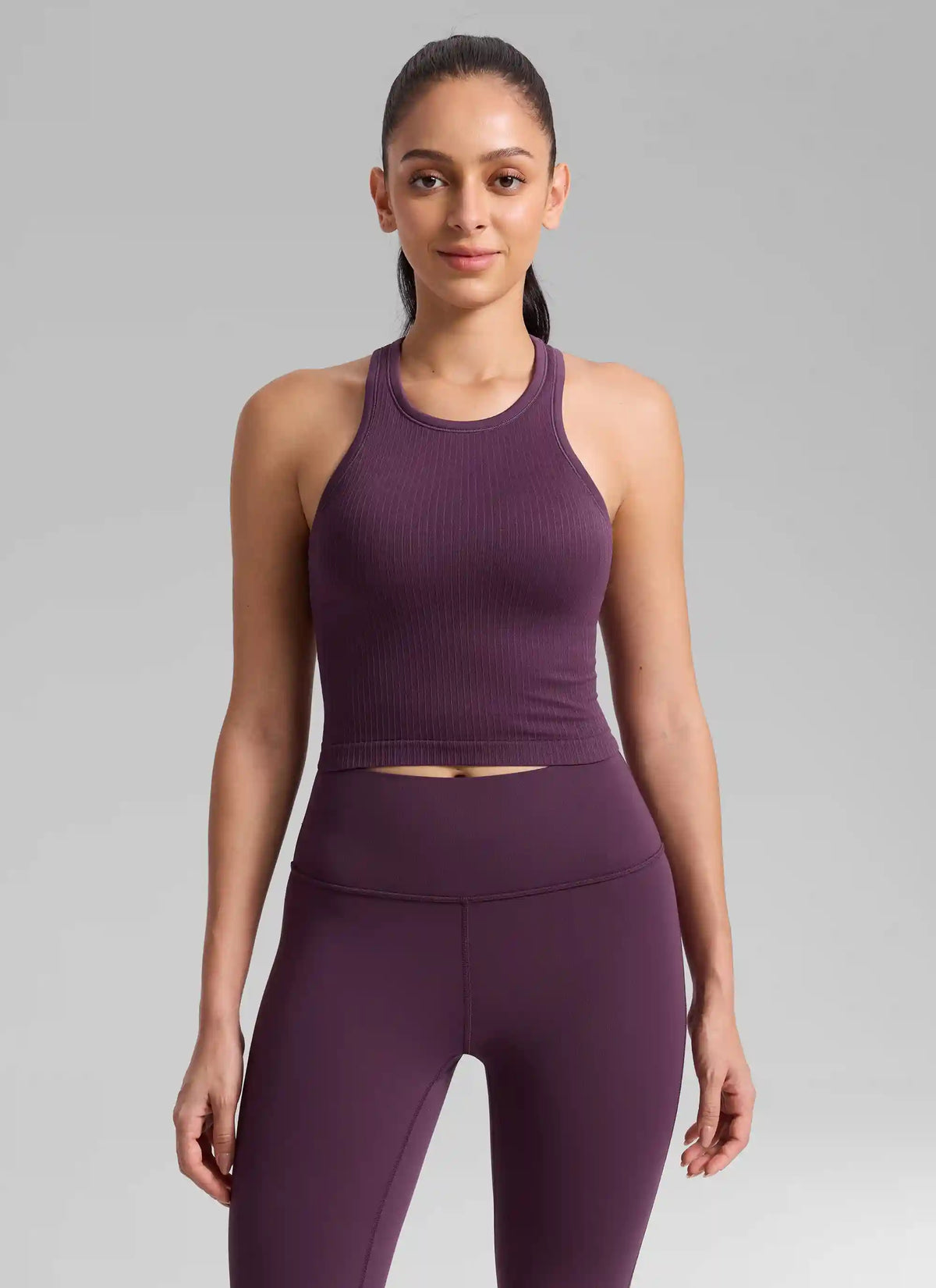Seamless Ribbed Racerback Crop Tank