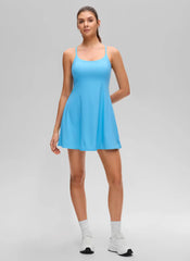 Feathery-Fit Drapey Built in Bra Liner Dress