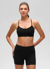 Butterluxe Thin Strap Cross Back Sports Bra