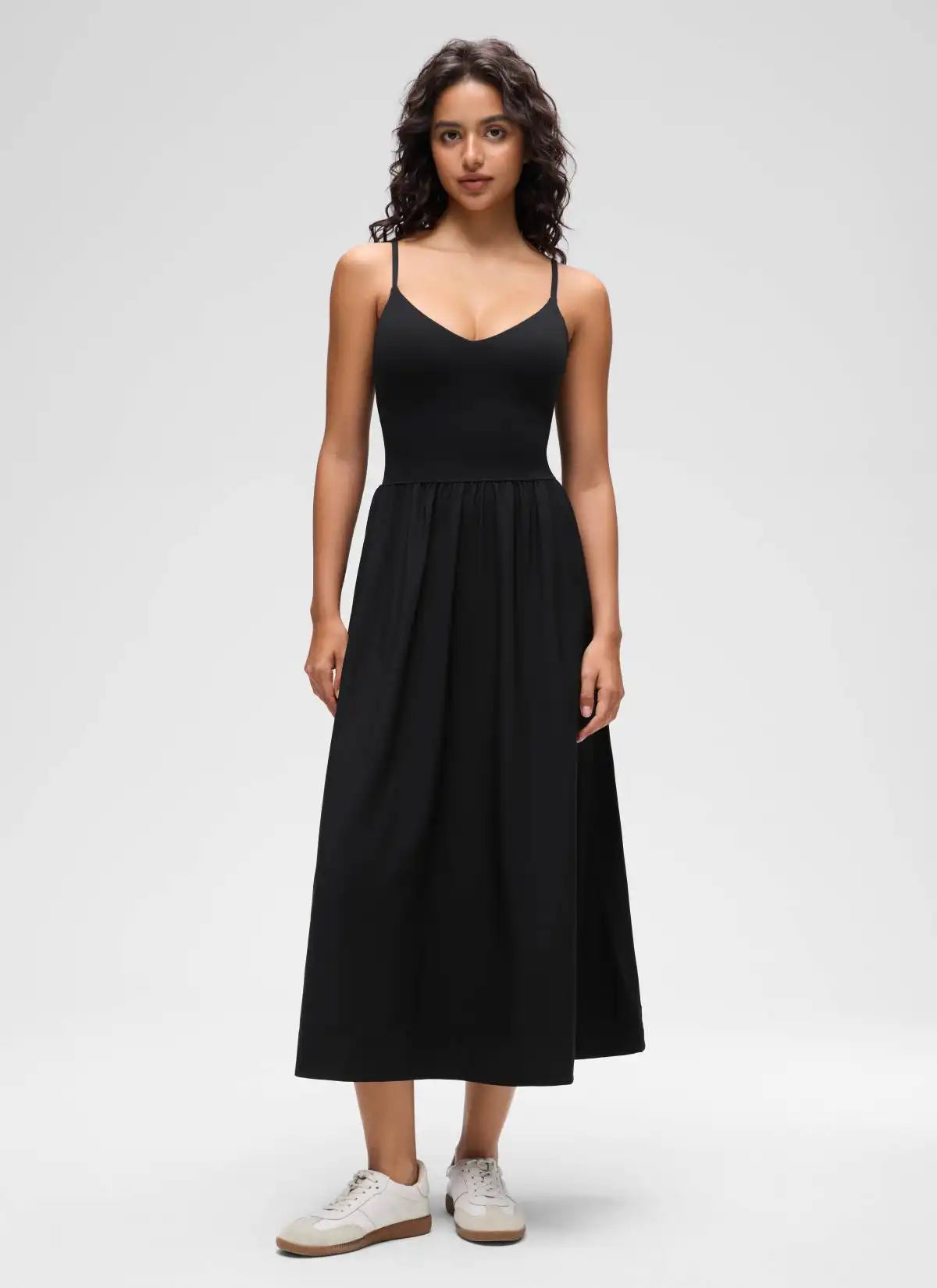V Neck Flowy Tank Maxi Dress