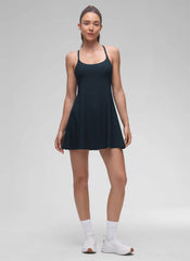 Feathery-Fit Drapey Built in Bra Liner Dress