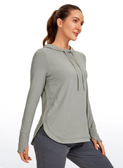 Brushed Feeling Thumbhole Hoodie