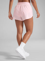 Feathery-Fit Soft Zipper Pocket Dolphin Shorts 3''