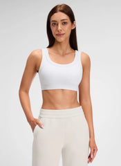Ribbed U Back Sports Bra