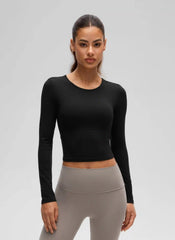 Butterluxe Front Seam Cropped Long Sleeve