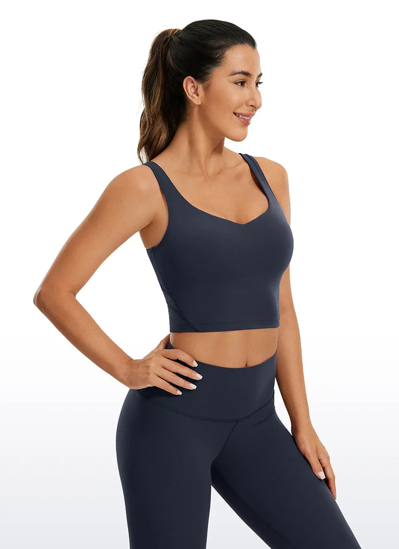 Butterluxe V Neck Built in Bra Tank
