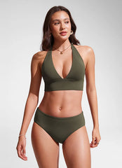 Halter Padded Backless Bikini Top