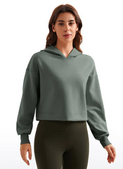 SoftAura Cropped Pullover Hoodie