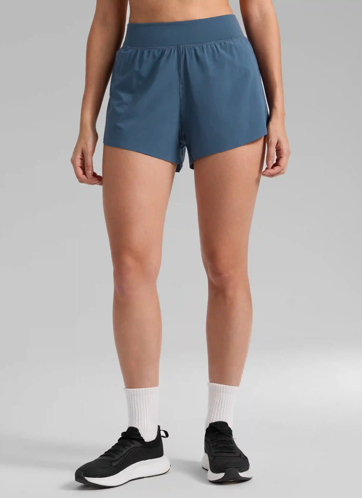 Feathery-Fit Soft High Waisted Split Lined Shorts 3''