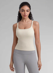 Seamless U Back Built in Bra Tank