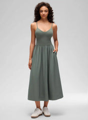 V Neck Flowy Tank Maxi Dress