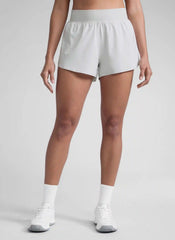 Feathery-Fit Soft High Waisted Split Lined Shorts 3''