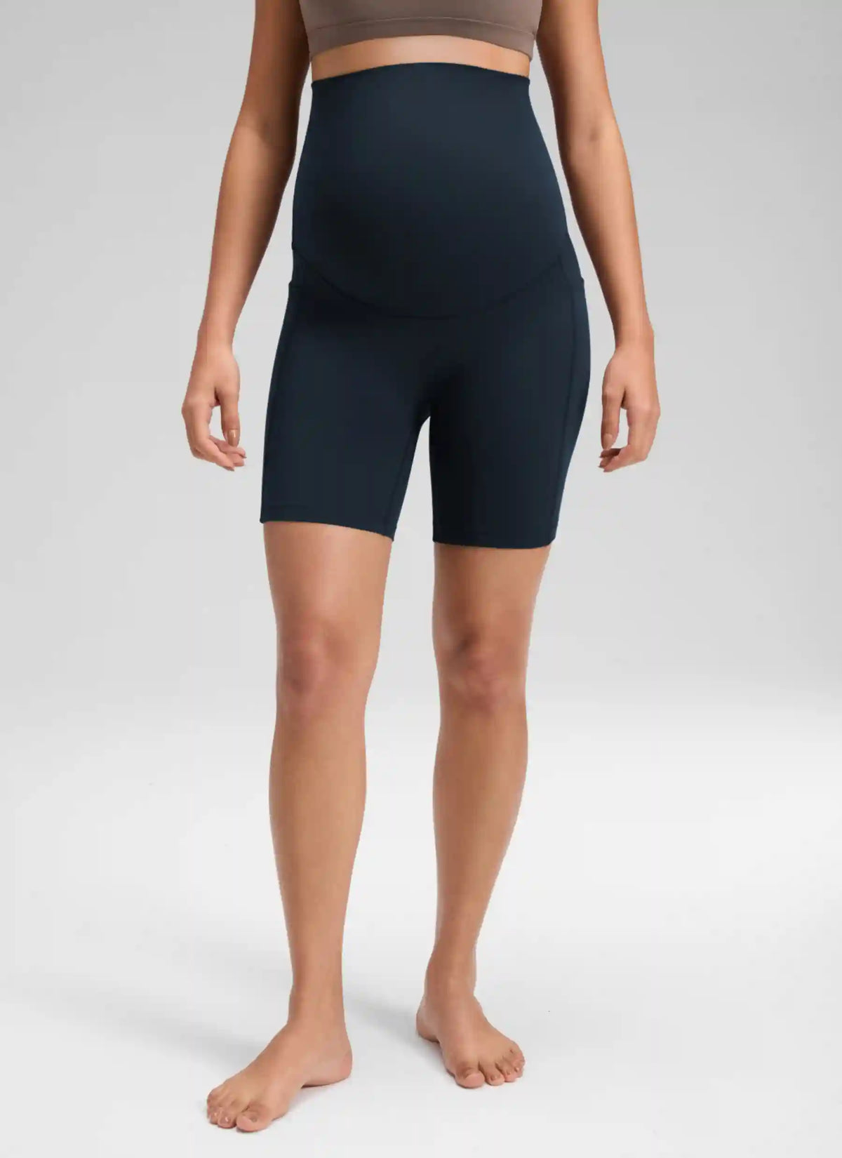 Softretch Maternity No Front Seam Shorts 6" 