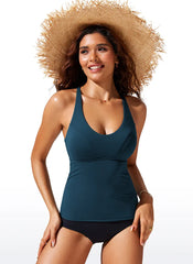 Sunshine Cross Back Tankini Top