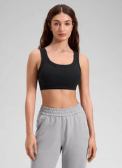 Ribbed U Back Sports Bra