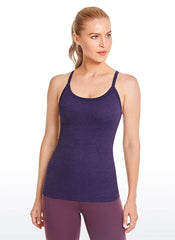 Speedy Seamless Built in Bra  Y back Tank